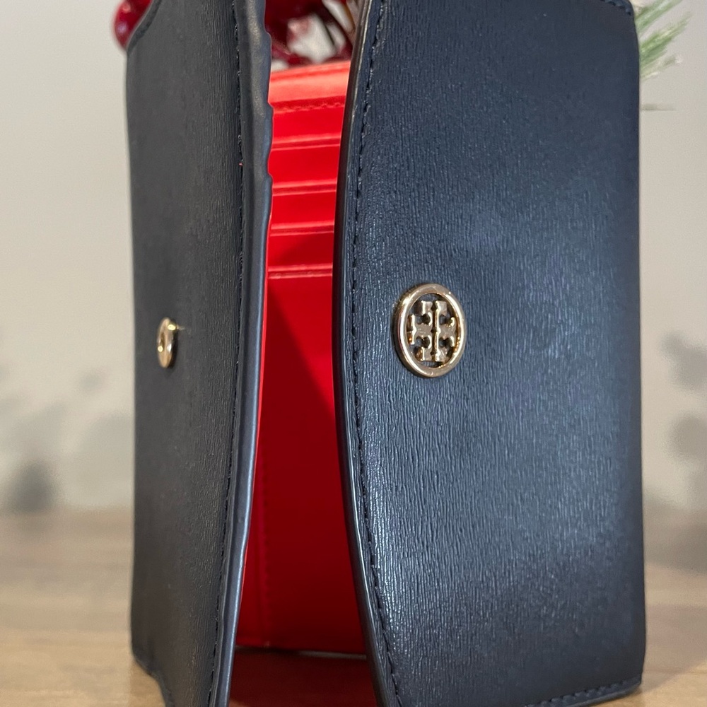 Tory Burch Dark Navy Blue and Red Women's Wallet - Picture 14 of 15